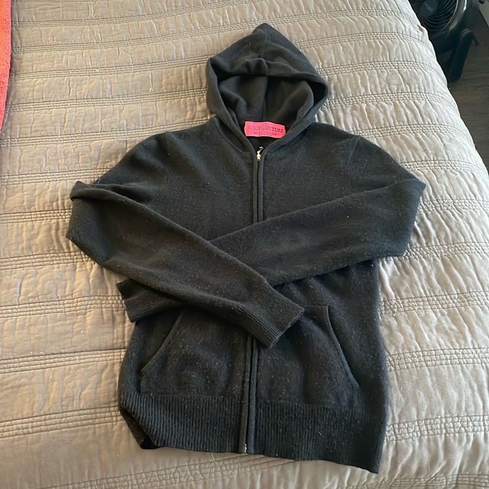 Juicy Couture cashmere zip up cardigan hoodie